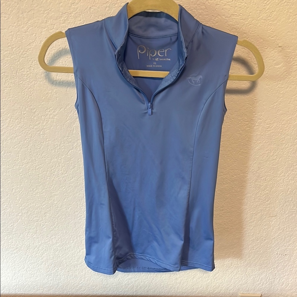 Piper Women's Blue Sleeveless horse riding top
